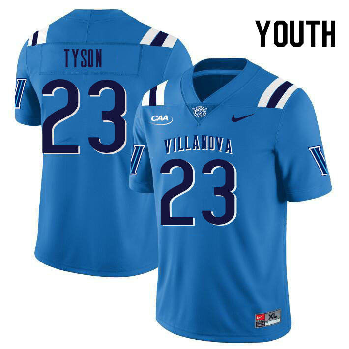 Youth #23 Jamie Tyson Villanova Wildcats College Football Jerseys Stitched Sale-Light Blue